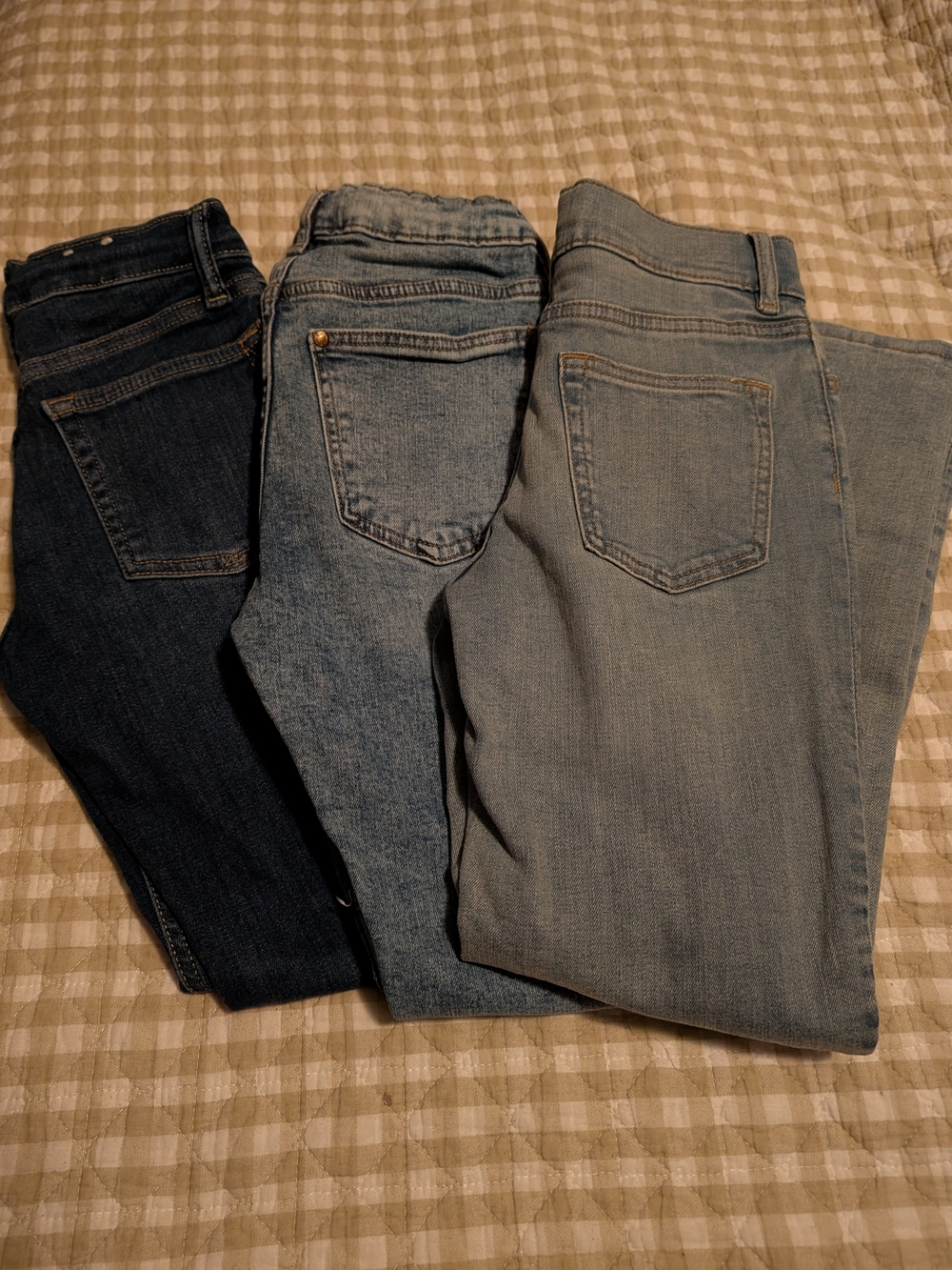 Girls Size 8 Light & Medium Wash Blue Jeans - Classic Denim Styles